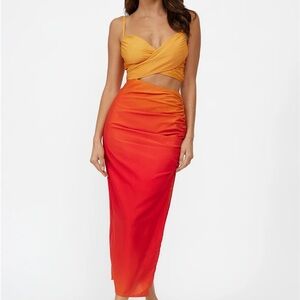 Hello Molly TWIN FLAME MAXI DRESS RED